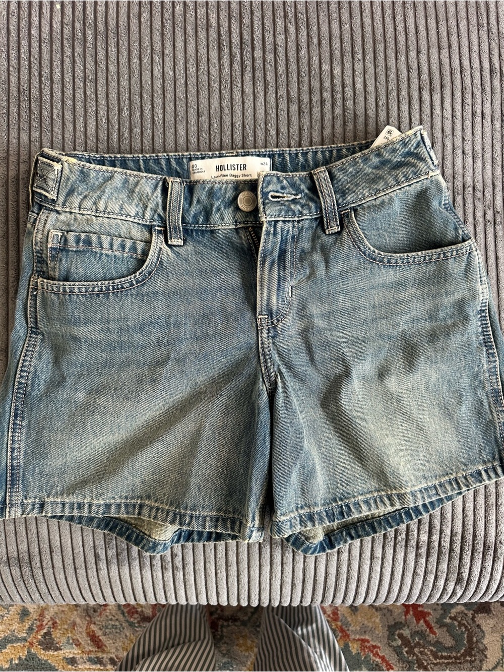 Hollister Faded Blue Denim Cutoff Shorts